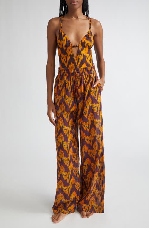 Ulla Johnson Azra Print Wide Leg Cover-up Pants
