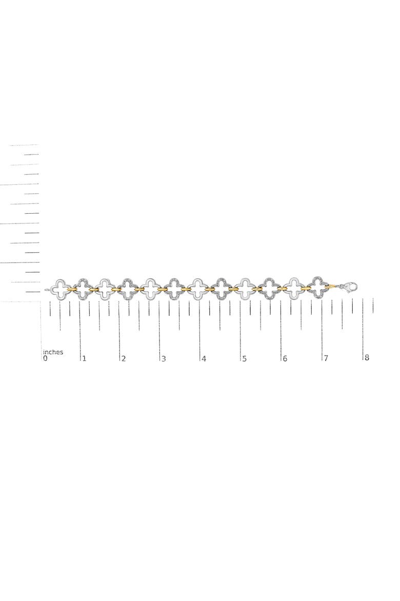 Silver 1/10 Cttw Natural Round Diamond Fashion Tennis Bracelet, Alternate, color, Yellow