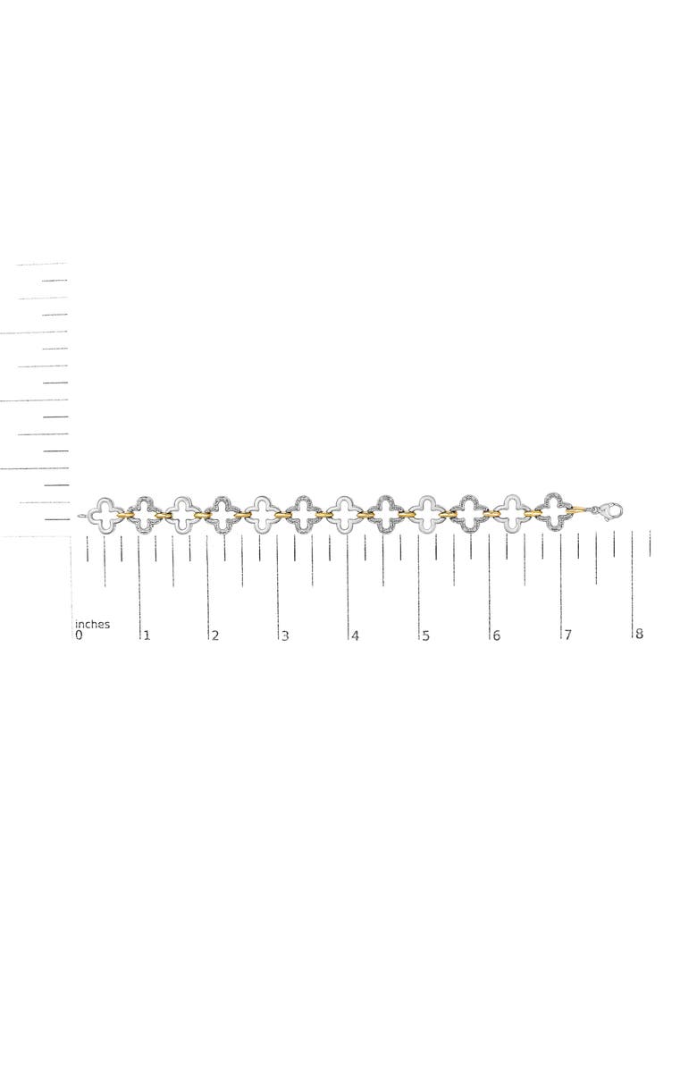 Haus of Brilliance Silver 1/10 Cttw Natural Round Diamond Fashion Tennis Bracelet, Alternate, color, Yellow