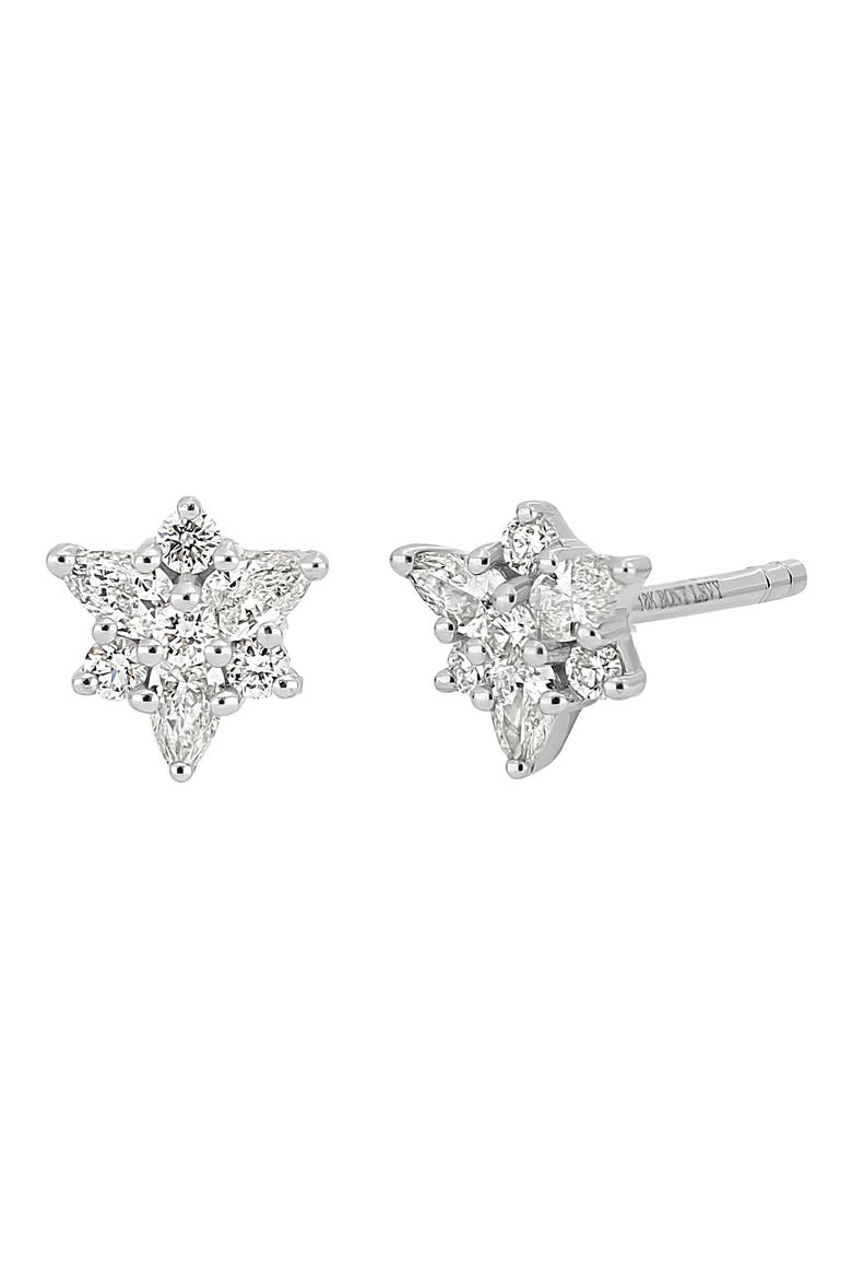 Getty Diamond Stud Earrings (Nordstrom Exclusive), Main, color, 18KW