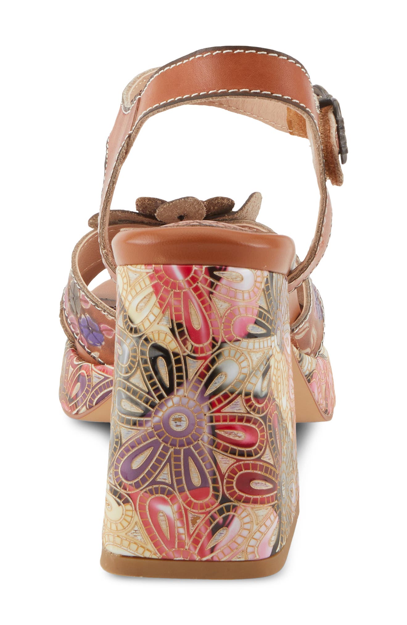 L'Artiste by Spring Step Reflective Floral Square Toe Sandal, Alternate, color, 