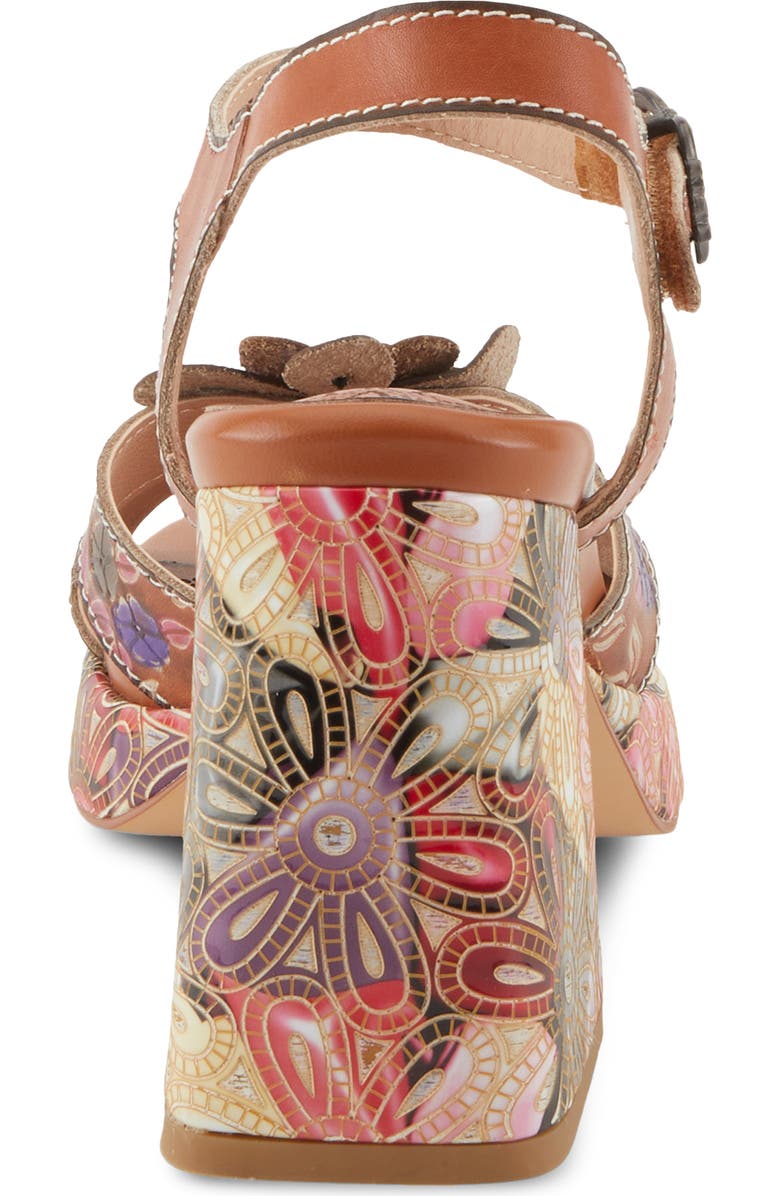 L'Artiste by Spring Step Reflective Floral Square Toe Sandal, Alternate, color,