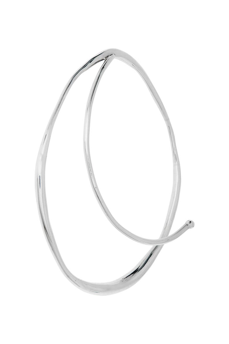 Single Hoop Ear Cuff, Main, color, SILVER