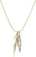 OLIVIA WELLES Crystal Two-Tone Necklace