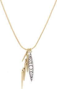 OLIVIA WELLES Crystal Two-Tone Necklace