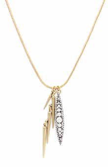OLIVIA WELLES Crystal Two-Tone Necklace
