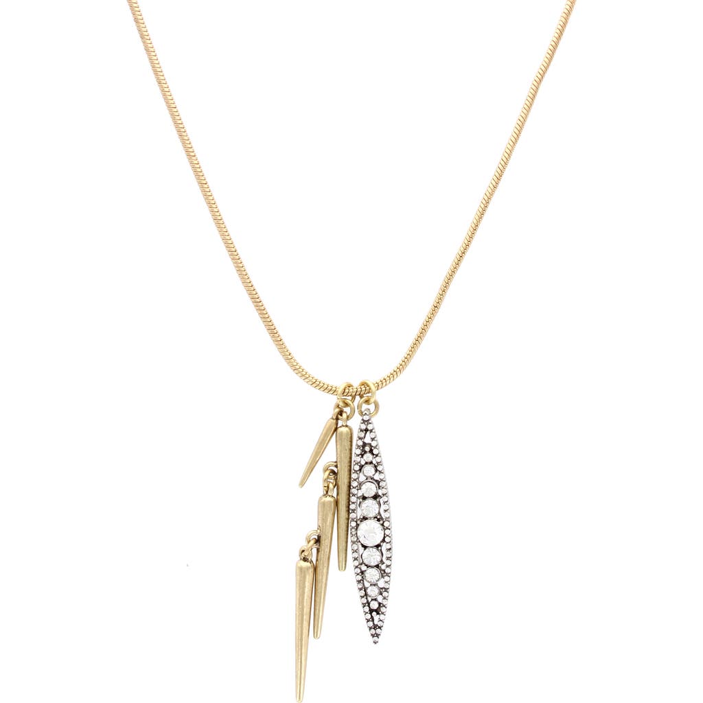 OLIVIA WELLES Crystal Two-Tone Necklace in Gold at Nordstrom Rack