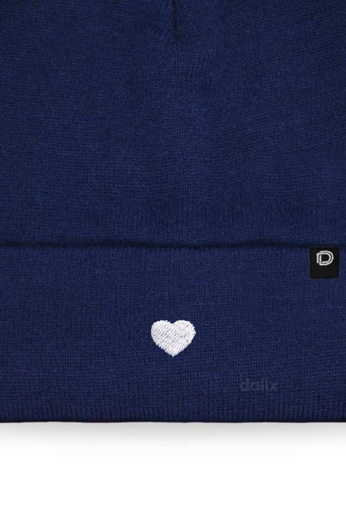 Dalix Lil Heart Beanie Cap In Blue