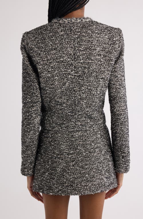 Isabel Marant Gwendoline Tweed Crop Jacket In Black/ecru