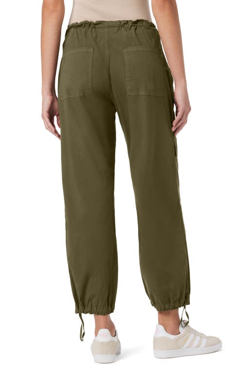 Hudson Jeans Stretch Cotton Parachute Cargo Pants In Green
