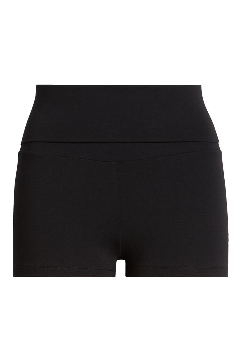 Fold Down Shorts, Alternate, color, BLACK