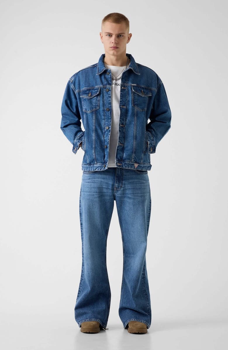 GUESS GJ Relaxed Bootcut Jeans, Alternate, color, Blue