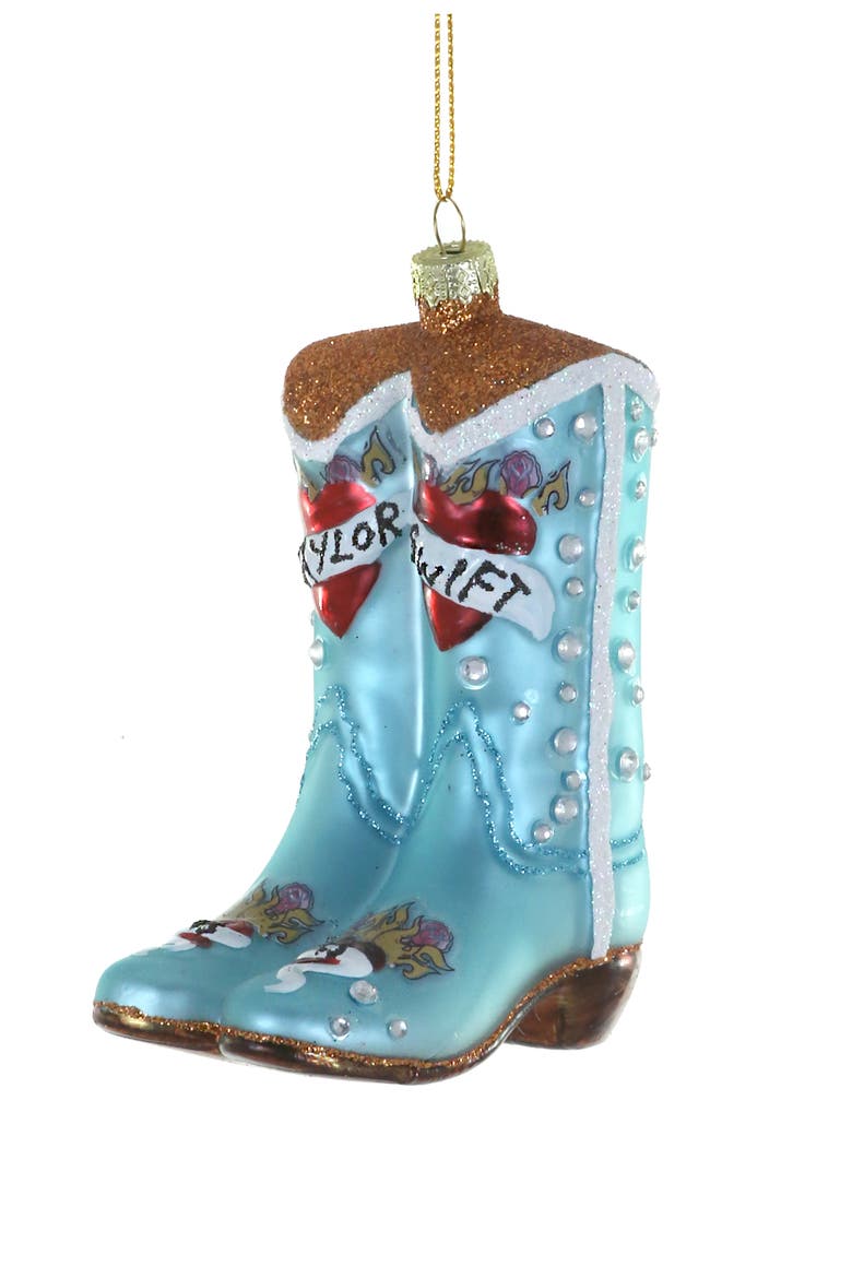 Taylor Swift Boots Ornament, Main, color, LIGHT BLUE MULTI
