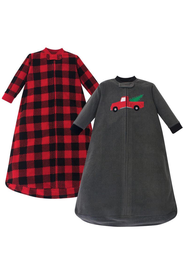 Long-Sleeve Fleece Sleeping Bag, Main, color, Christmas Tree