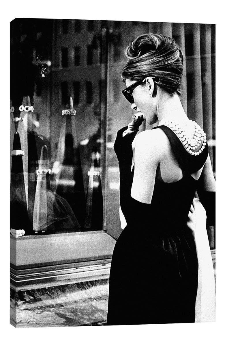iCanvas Audrey Hepburn Window Shopping by Radio Days, Main, color, 