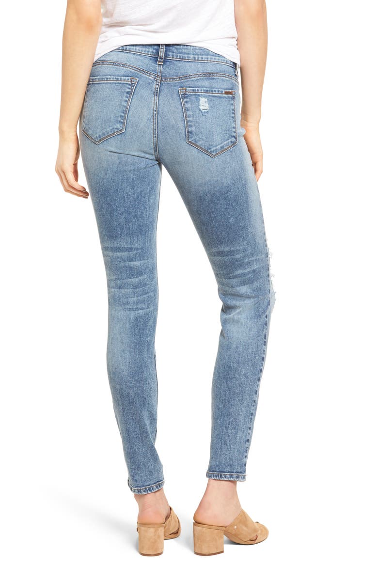 Piper Ankle Skinny Jeans, Alternate, color, ABALON COVE