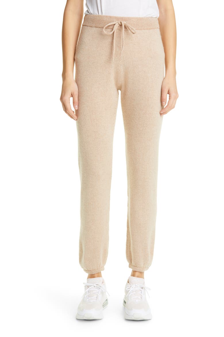 Two-Tone Wool & Cashmere Sweatpants, Main, color, CAMEL X ALMOND