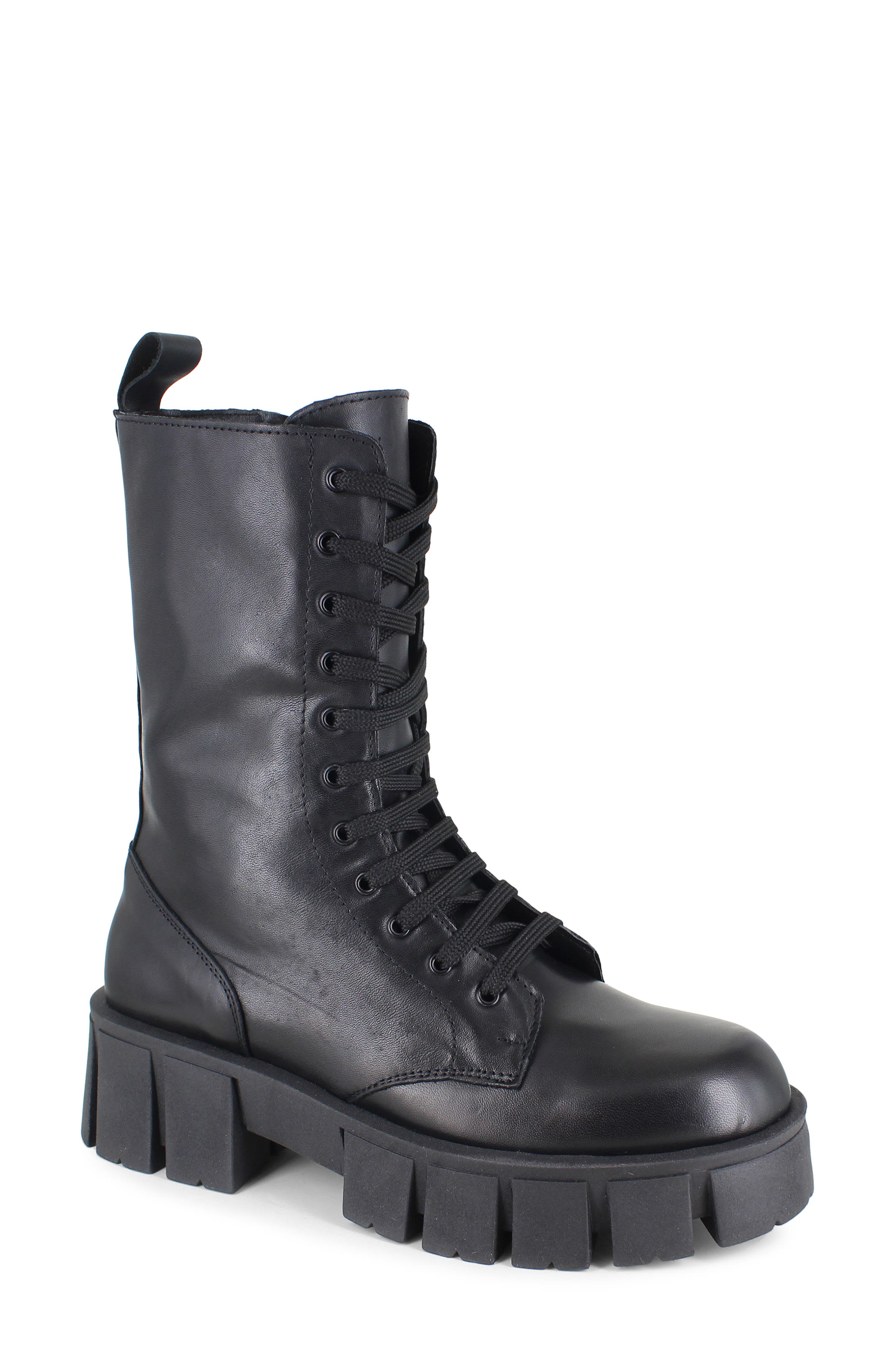 ZIGI Shainel Waterproof Combat Boot, Main, color, Black