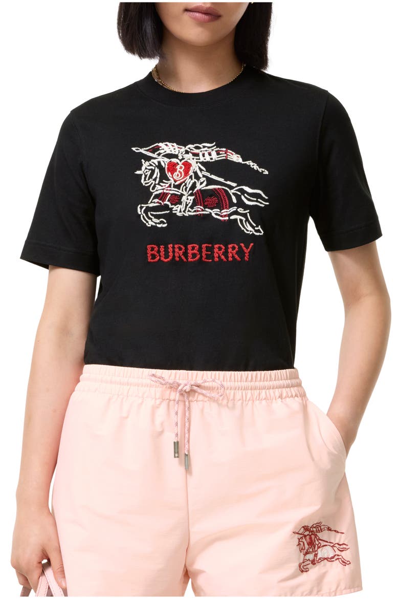 Heart Knight Cotton T-shirt, Main, color, Black