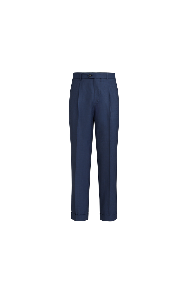 Brunello Cucinelli Houndstooth trousers, Main, color, Navy Blue