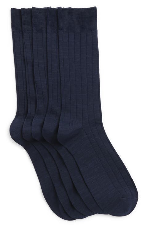 Ultrasoft 5-Pack Ribbed Dress Socks