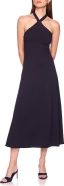 Susana Monaco Halter String Tie Midi Dress