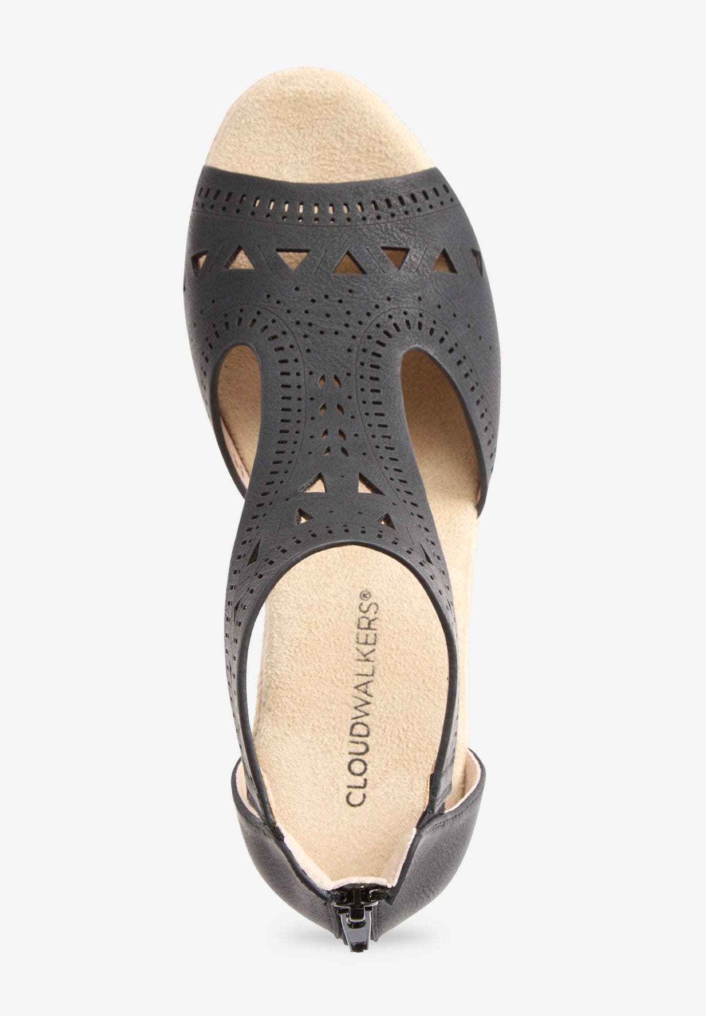 Comfortview The Honey Wedge Sandal, Alternate, color, Black