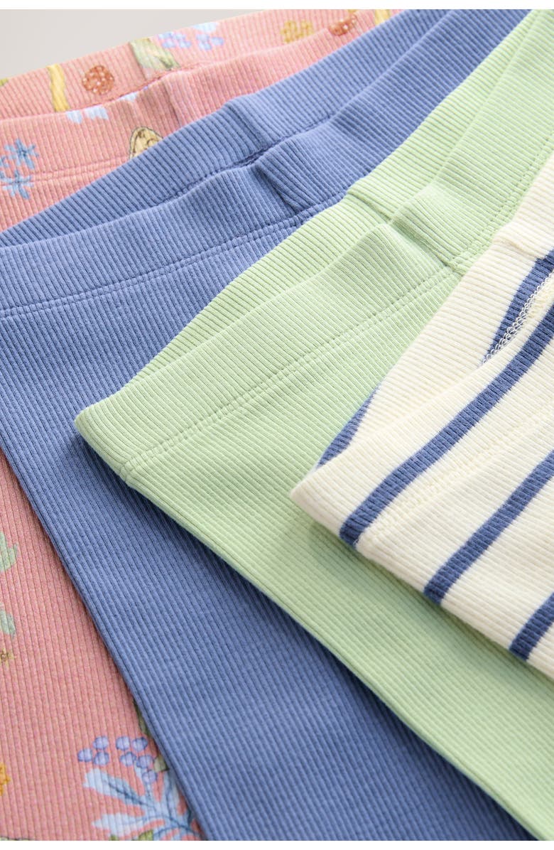 NEXT Kids' Assorted Fairy 4-Pack Rib Leggings, Alternate, color, Multi