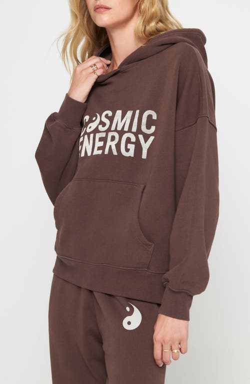 Spiritual Gangster Cosmic Energy Graphic Hoodie In Brown