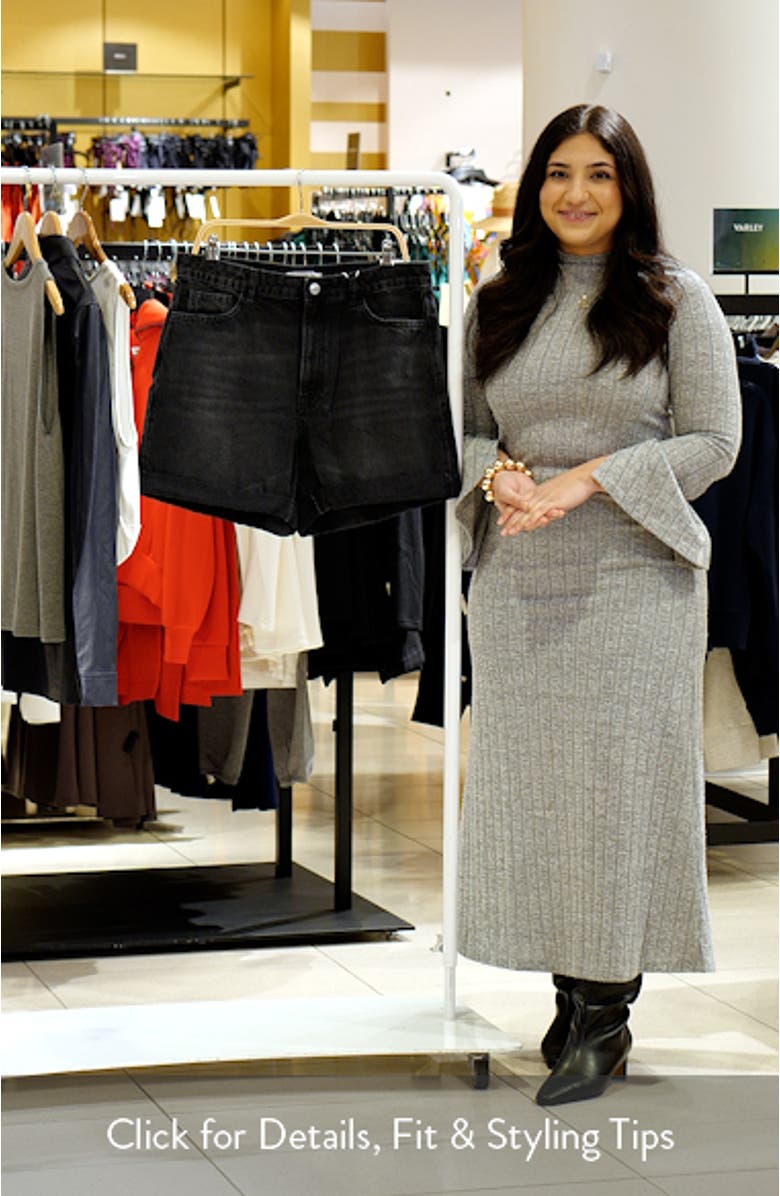 High Waist Mom Fit Denim Shorts, sales video thumbnail