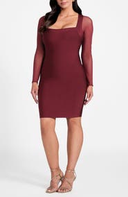 Marciano Kassandra Long Sleeve Bandage Dress