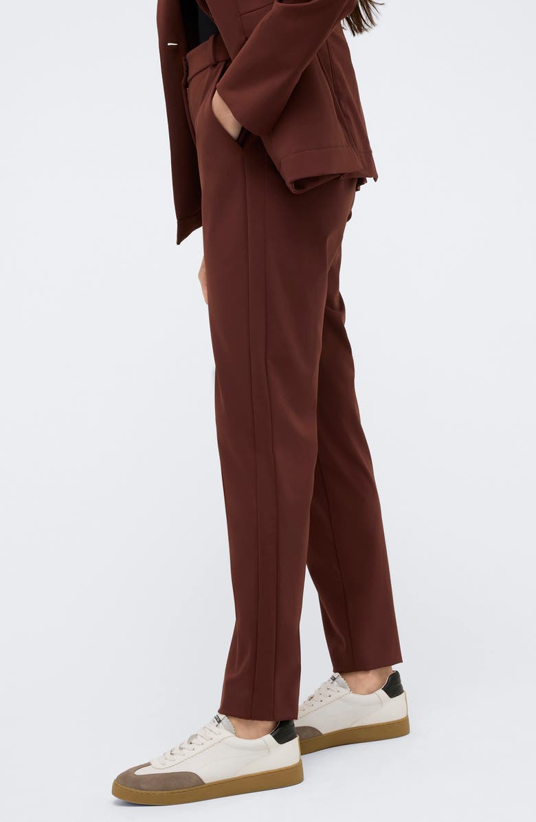Kenneth Cole Straight Leg Pants, Alternate, color, Deep Chestnut