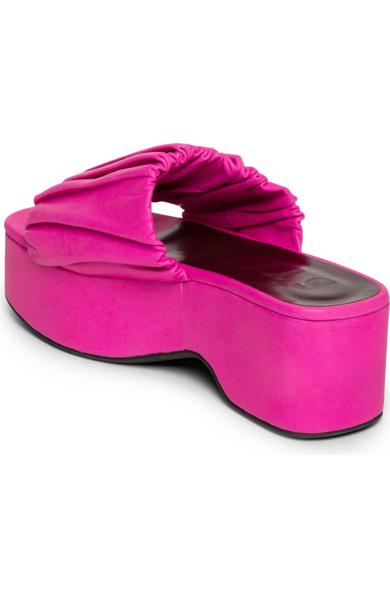 STAUD Nina Ruched Platform Sandal, Alternate, color,