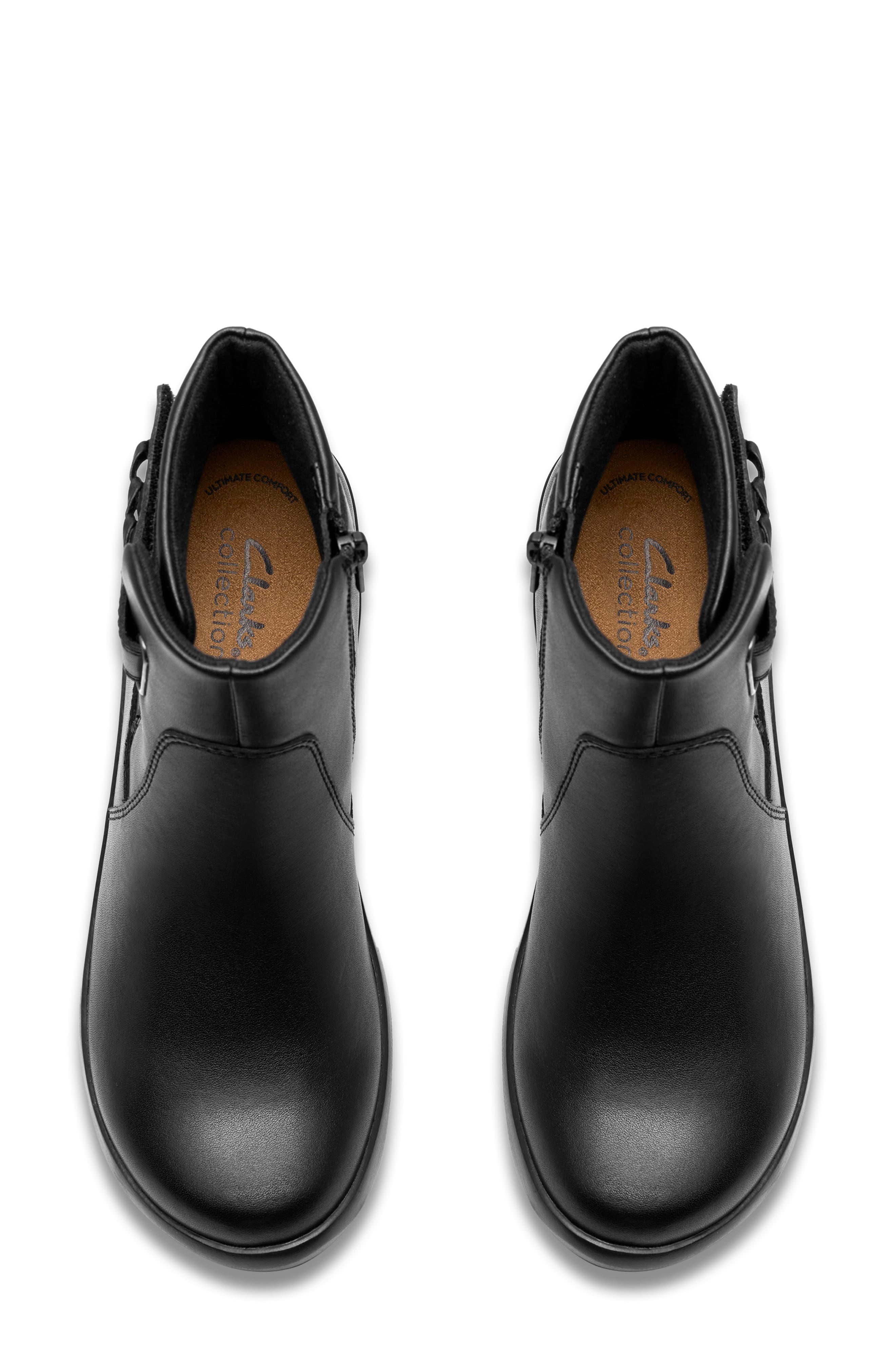 Clarks<sup>®</sup> Angie Serena Ankle Boot, Alternate, color, Black Leather