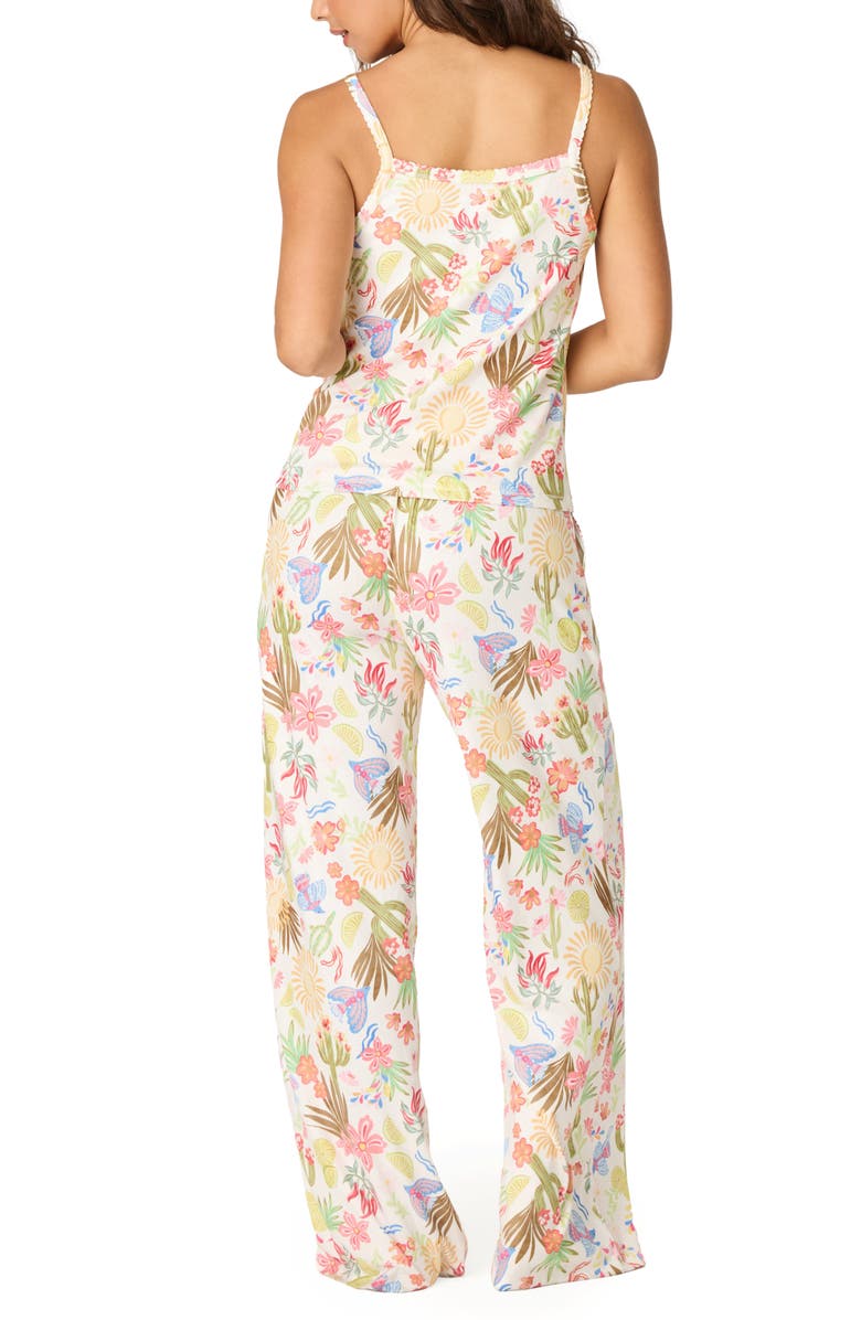 PJ Salvage Feelin' Prickly Stretch Jersey Pajamas, Alternate, color, Ivory