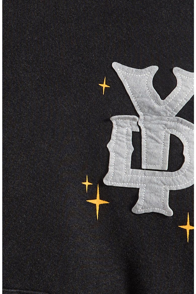 Kids' YNG Dreamerz Monogram Hoodie, Alternate, color, BLACK