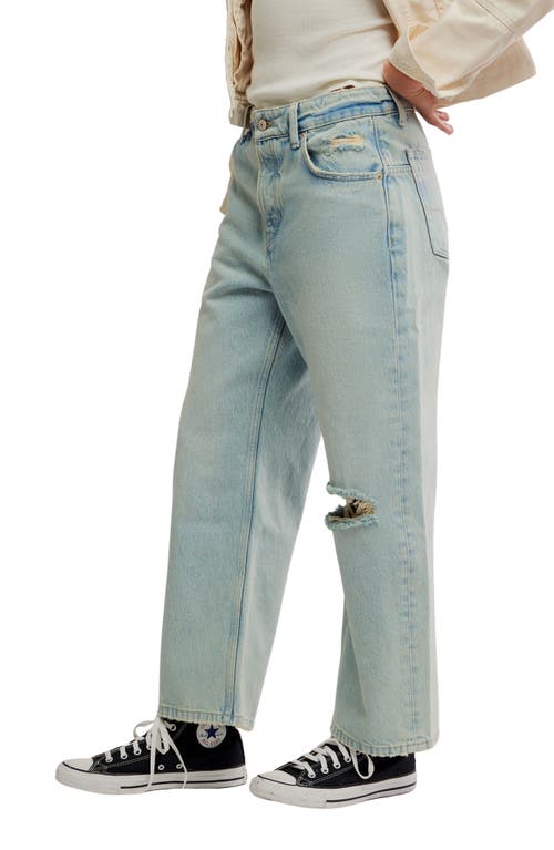 Free People Deep Trance Low Rise Barrel Leg Jeans In Neutral