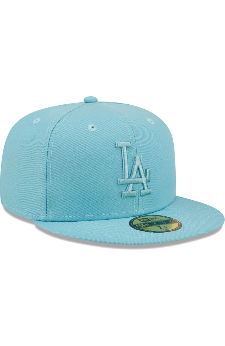 New Era Men's New Era Light Blue Los Angeles Dodgers Color Pack 59FIFTY Fitted Hat, Alternate, color, 