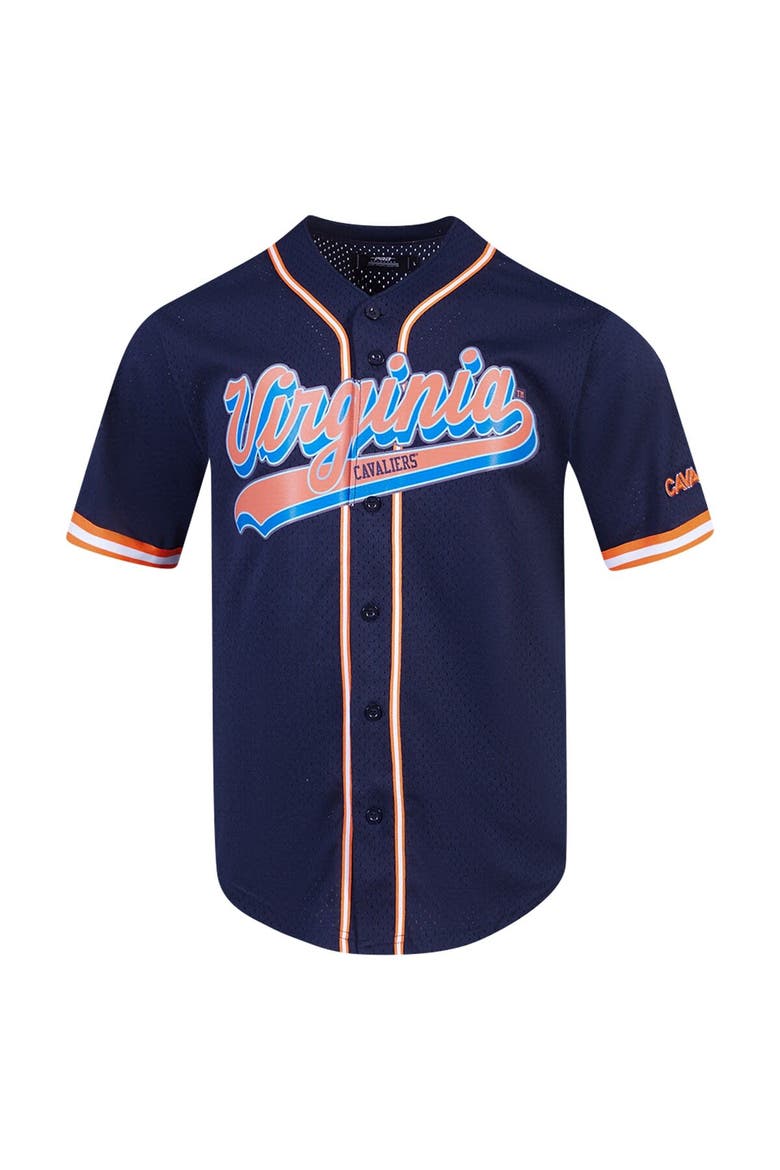 Men's Pro Standard Navy Virginia Cavaliers Mesh Full-Button Replica Baseball Jersey, Alternate, color, Navy