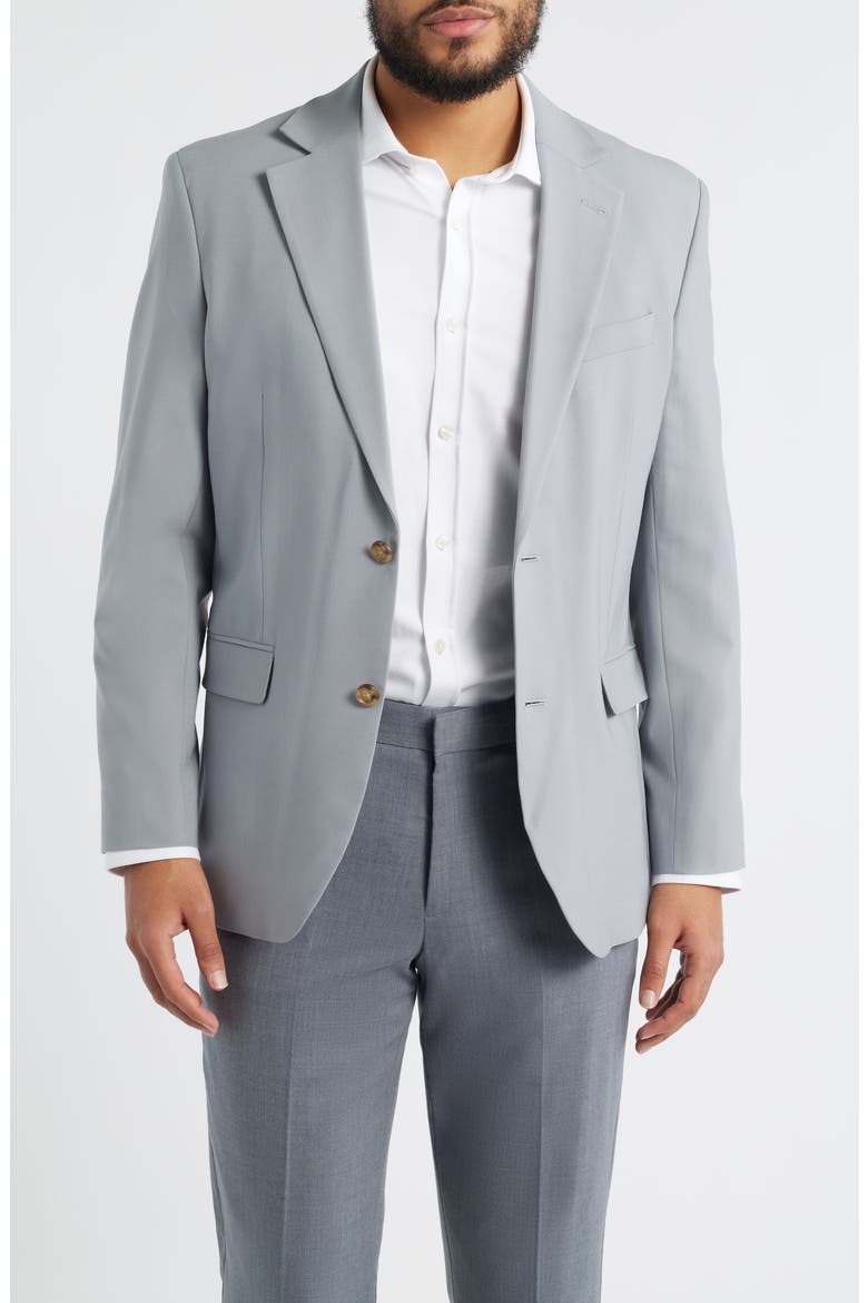 Henrik Trim Fit Solid Stretch Wool Suit Jacket, Main, color, GREY SCULPTURE