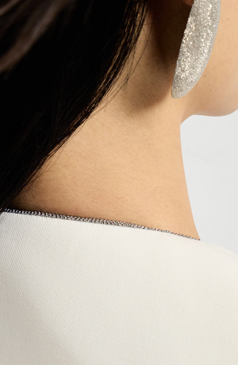 Brunello Cucinelli Double twill crêpe vest, Alternate, color, Ivory