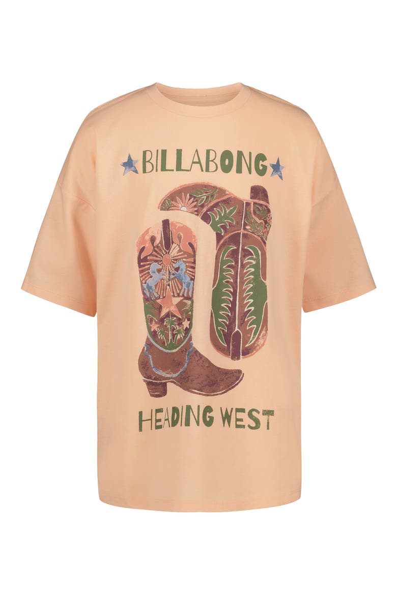Kids' Roam Oversize Cotton Graphic T-Shirt, Main, color, SOFT PEACH