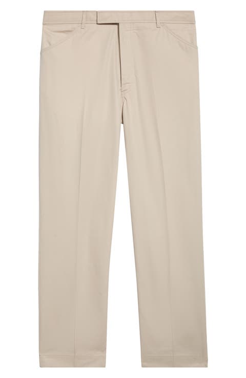 Tapered Cotton Chino Pants