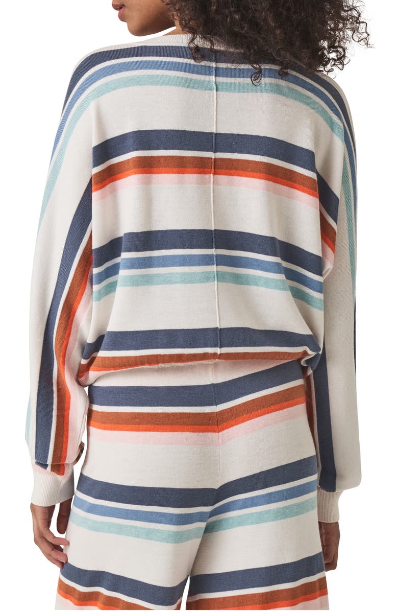 Splendid Polly Drawstring Hem Sweater, Alternate, color, Mstne Mlti Stp