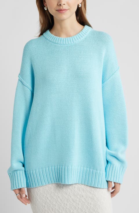 Oversize Crewneck Cotton Sweater