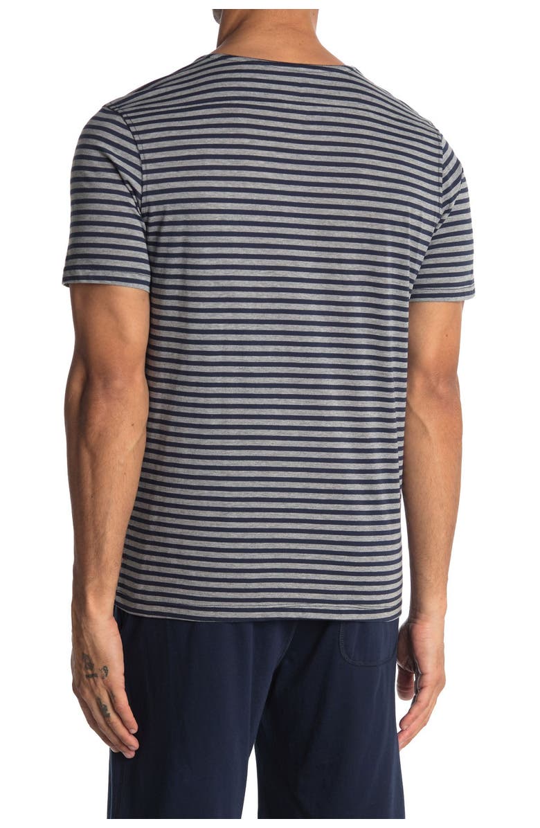 Daniel Buchler Striped V-Neck Tee, Alternate, color, 