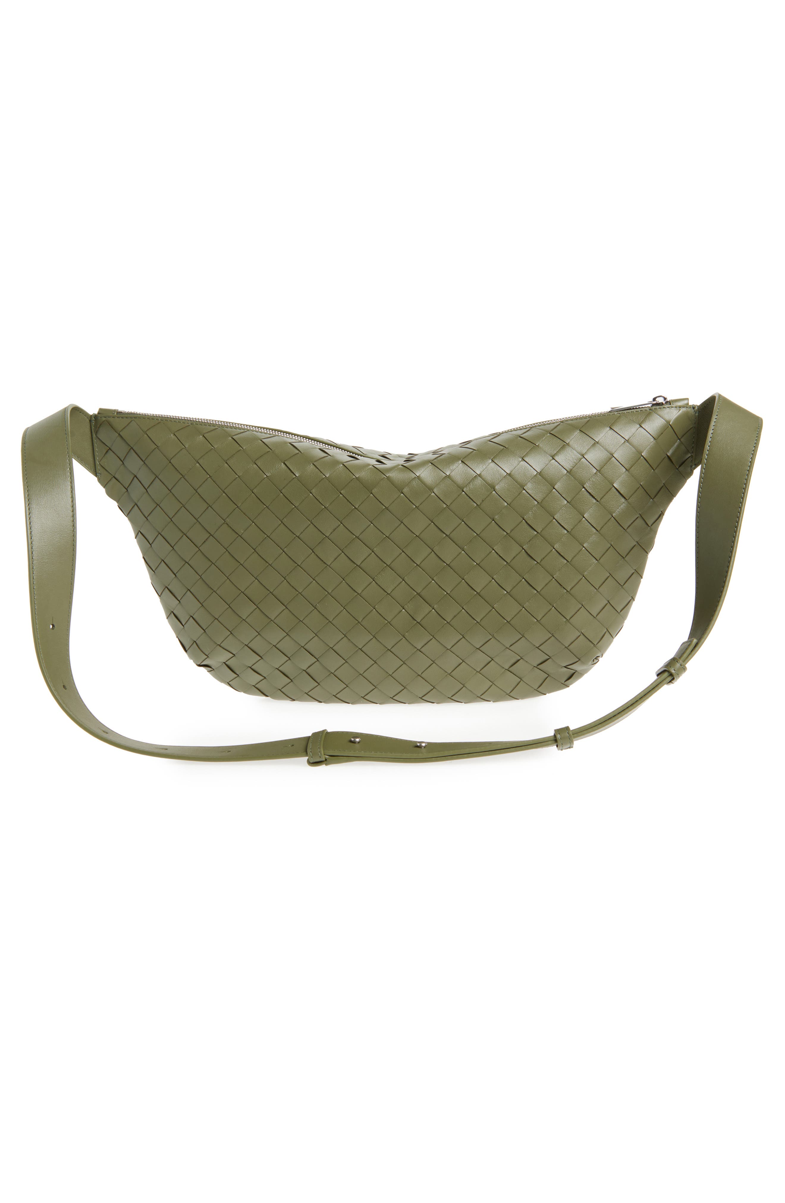 Bottega Veneta Intrecciato Leather Day Sling Bag, Alternate, color, Crocodile-Silver