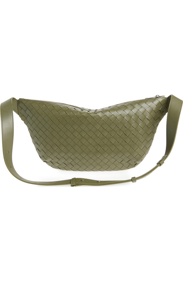 Bottega Veneta Intrecciato Leather Day Sling Bag, Alternate, color, Crocodile-Silver