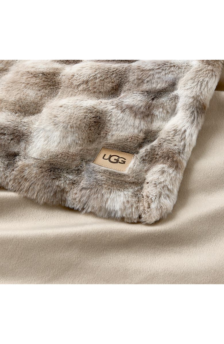 UGG<sup>®</sup> Theda Faux Fur Throw Blanket, Alternate, color,