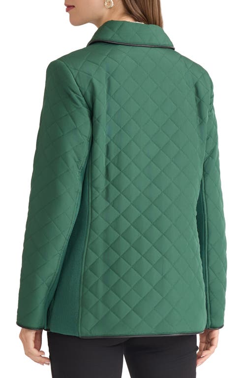 Jones New York Quilted Jacket In Green